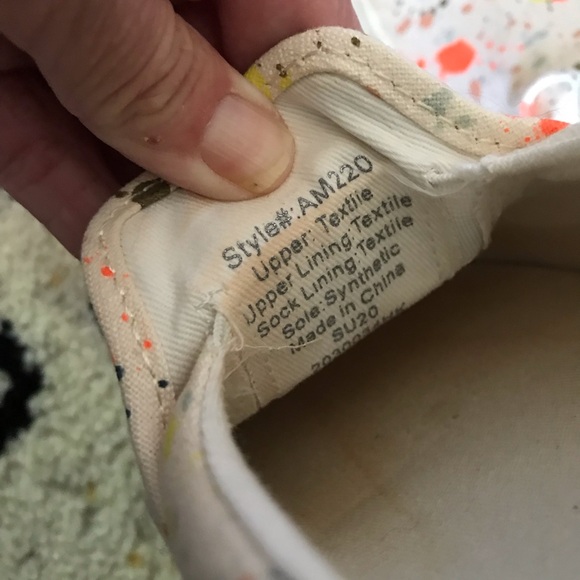 MADEWELL Sidewalk Slip-On Sneakers in Paint Spattered Recycled Canvas size 8.5 - Picture 4 of 10